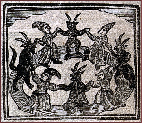 Old woodcut of a ring-dance